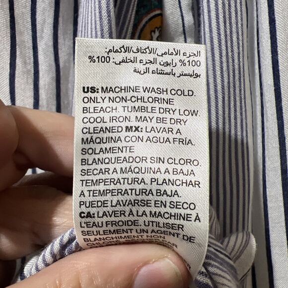 Chico's chicos size 2 Striped Medallion Tunic 12 14 Mixed Embroidered Large - Picture 8 of 16